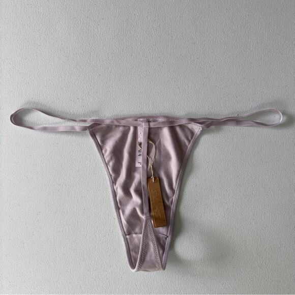NWT Skims Fits Everybody Thong in Iris Mica 3X Pink Purple Underwear Cotton Sexy - Picture 3 of 9